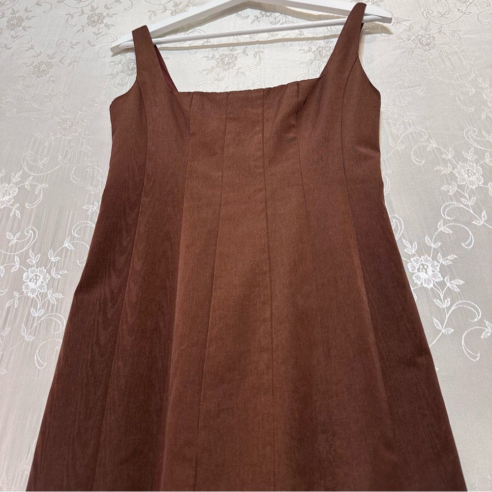 Staud Portrait Maxi Dress Gown Chocolate Brown Size 4 - Picture 10 of 13